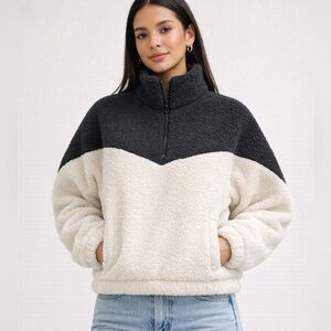 Cozy Two-Tone Sherpa Jacket